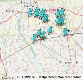 Mappa Via Sanmartinara, 35013 Cittadella PD, Italia (6.97278)