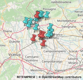 Mappa Corso Noblesville, 35013 Cittadella PD, Italia (9.808)