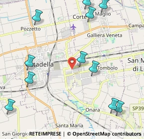 Mappa Corso Noblesville, 35013 Cittadella PD, Italia (2.71364)