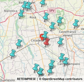 Mappa Corso Noblesville, 35013 Cittadella PD, Italia (9.946)