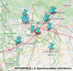 Mappa Via Guzzanica, 24044 Stezzano BG, Italia (7.26571)