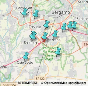 Mappa Via Guzzanica, 24044 Stezzano BG, Italia (3.38917)