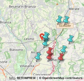 Mappa Via Del Laghettone Via Pier Giovanni Varisico, 20865 Usmate Velate MB, Italia (3.42455)