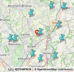 Mappa Via Del Laghettone Via Pier Giovanni Varisico, 20865 Usmate Velate MB, Italia (5.01545)