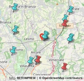 Mappa Via Del Laghettone Via Pier Giovanni Varisico, 20865 Usmate Velate MB, Italia (4.57188)