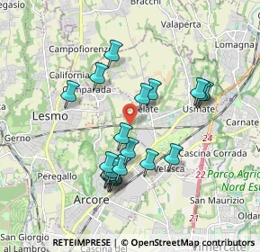 Mappa Via Del Laghettone Via Pier Giovanni Varisico, 20865 Usmate Velate MB, Italia (1.6865)