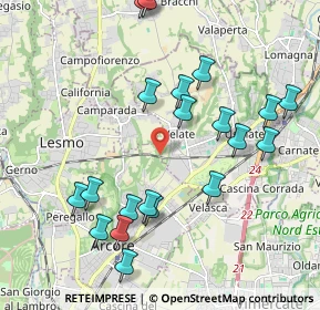 Mappa Via Del Laghettone Via Pier Giovanni Varisico, 20865 Usmate Velate MB, Italia (2.166)