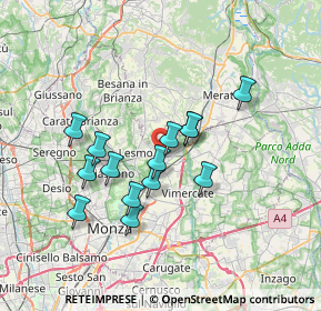 Mappa Via Del Laghettone Via Pier Giovanni Varisico, 20865 Usmate Velate MB, Italia (5.88429)