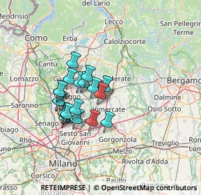 Mappa Via Del Laghettone Via Pier Giovanni Varisico, 20865 Usmate Velate MB, Italia (10.3915)