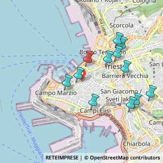 Mappa Via Giacomo Ciamician, 34123 Trieste TS, Italia (1.00333)