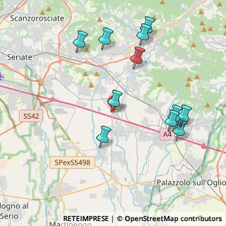 Mappa Via delle Industrie, 24060 Bolgare BG, Italia (4.33455)