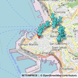 Mappa Via SS Martiri, 34123 Trieste TS, Italia (0.9185)