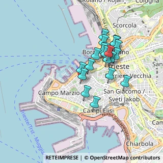 Mappa Via SS Martiri, 34123 Trieste TS, Italia (0.7635)