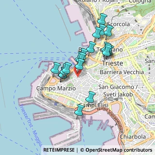 Mappa Via SS Martiri, 34123 Trieste TS, Italia (0.739)