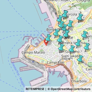 Mappa Via SS Martiri, 34123 Trieste TS, Italia (1.19737)