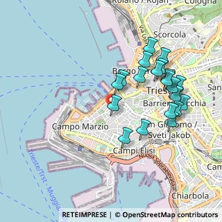 Mappa Via SS Martiri, 34123 Trieste TS, Italia (0.954)