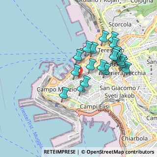 Mappa Via SS Martiri, 34123 Trieste TS, Italia (0.8015)