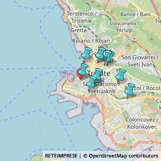 Mappa Via SS Martiri, 34123 Trieste TS, Italia (1.24636)