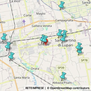 Mappa Via Guglielmo Marconi, 35019 Tombolo PD, Italia (2.51833)