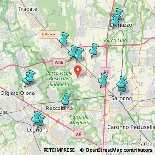 Mappa Via Giacomo Leopardi, 21040 Cislago VA, Italia (4.72571)