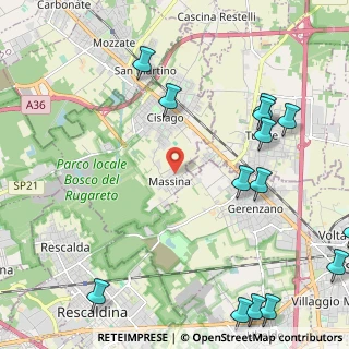 Mappa Via Giacomo Leopardi, 21040 Cislago VA, Italia (3.08071)