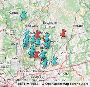 Mappa Via Piave, 20845 Macherio MB, Italia (5.8995)