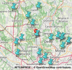 Mappa Via San Martino, 20822 Seveso MB, Italia (9.8035)