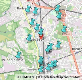 Mappa Via San Martino, 20822 Seveso MB, Italia (1.061)