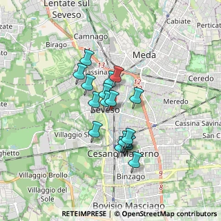 Mappa Via XXIV Maggio, 20822 Seveso MB, Italia (1.25882)