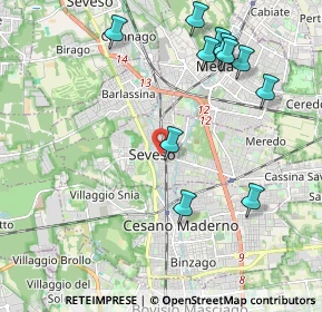 Mappa Via San Martino, 20822 Seveso MB, Italia (2.28727)