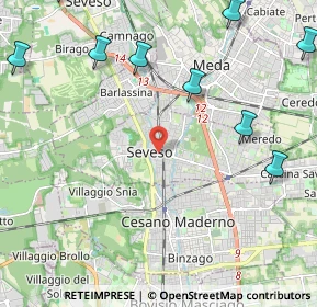 Mappa Via San Martino, 20822 Seveso MB, Italia (3.25636)