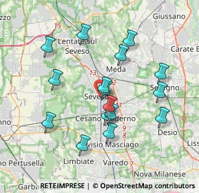 Mappa Via San Martino, 20822 Seveso MB, Italia (3.42938)