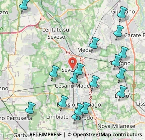 Mappa Via San Martino, 20822 Seveso MB, Italia (4.76059)