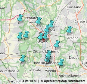Mappa Via San Martino, 20822 Seveso MB, Italia (3.36563)