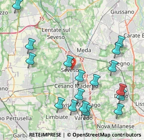 Mappa Via San Martino, 20822 Seveso MB, Italia (4.77765)