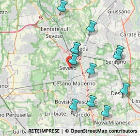 Mappa Via San Martino, 20822 Seveso MB, Italia (4.065)