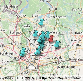 Mappa Via Pasubio, 20050 Macherio MB, Italia (9.02579)