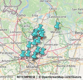 Mappa Via Pasubio, 20050 Macherio MB, Italia (10.23375)