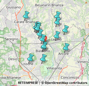 Mappa Via Pasubio, 20050 Macherio MB, Italia (2.81063)