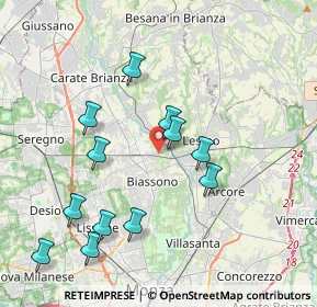 Mappa Via Pasubio, 20050 Macherio MB, Italia (3.96417)