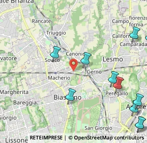 Mappa Via Pasubio, 20050 Macherio MB, Italia (2.96909)