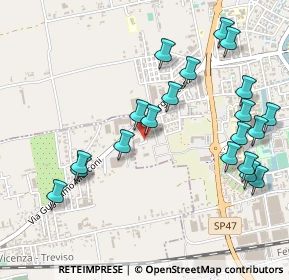 Mappa Via Giovanni Pascoli, 35013 Cittadella PD, Italia (0.5605)