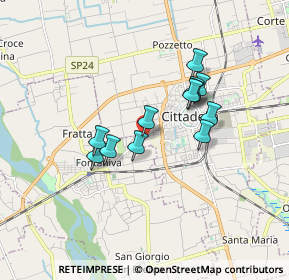 Mappa Via Giovanni Pascoli, 35013 Cittadella PD, Italia (1.34833)