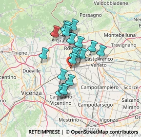 Mappa Via Giovanni Pascoli, 35013 Cittadella PD, Italia (10.38)