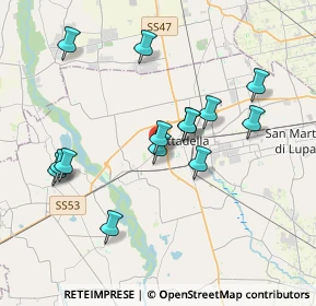 Mappa Via Giovanni Pascoli, 35013 Cittadella PD, Italia (3.53429)