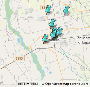 Mappa Via Giovanni Pascoli, 35013 Cittadella PD, Italia (2.27333)