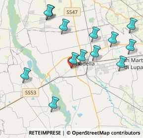 Mappa Via Giovanni Pascoli, 35013 Cittadella PD, Italia (4.38615)