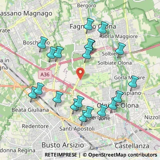Mappa Via per Busto Arsizio, 21058 Solbiate Olona VA, Italia (2.1425)