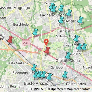 Mappa Via per Busto Arsizio, 21058 Solbiate Olona VA, Italia (2.917)