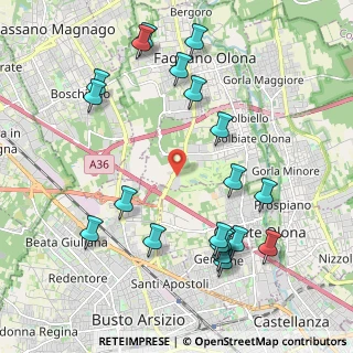 Mappa Via per Busto Arsizio, 21058 Solbiate Olona VA, Italia (2.3395)